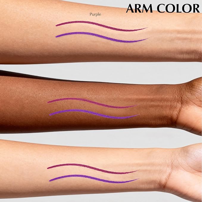 2 PCS Purple Eyeliner Pencil Set, Matte Shimmer Gel Waterline Eye Liner Pen Smudge-Proof Multi-Use Colorful Eyeliner Creamy High Pigmented Long-Lasting Retractable Smooth Eye Makeup