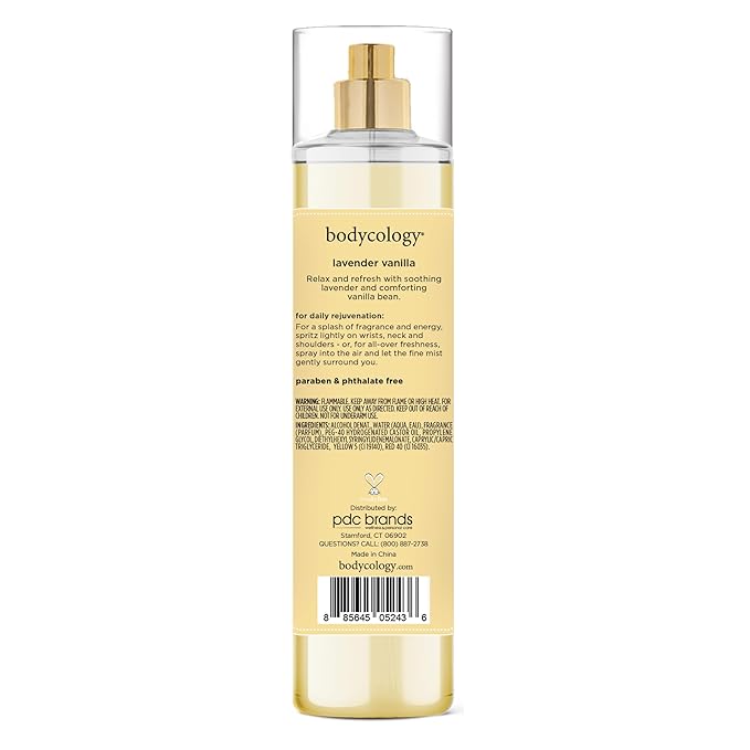 Bodycology Long-Lasting Fragrance Body Mist, Lavender Vanilla, 8 fl oz