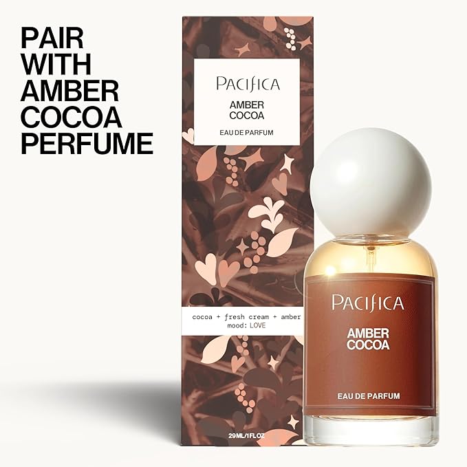 Pacifica Amber Cocoa Gourmand Body Mist for Women – Warm Vanilla Coffee Cocoa Fragrance Spray, Hydrating, Odor Neutralizing, Vegan & Cruelty-Free, Phthalate-Free, 5 oz