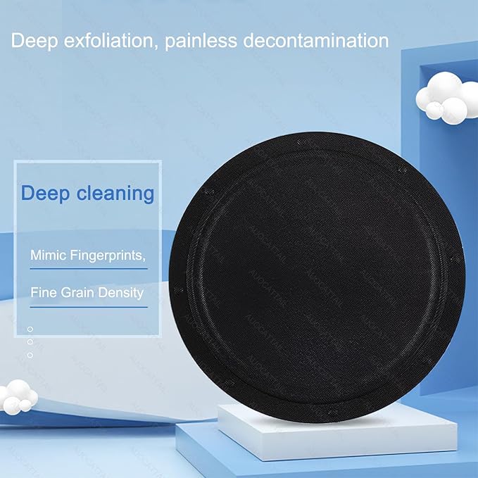 AUOCATTAIL 2 Pcs Black Round Exfoliating Washcloth Body Scrubber Back Exfoliating Wash Cloths Dead Skin Remover Cleaning Pores Reusable Exfoliating Mud Rubbing Artifact for Women Men