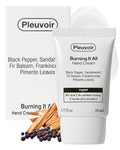 Pleuvoir Hand Cream Burning It All - Black Pepper Sandalwood Scent - Lightweight, Non-Sticky Moisturizing with Shea Butter, Hyaluronic Acid and Jojoba Oil - Vegan Korean K-Beauty, 1oz