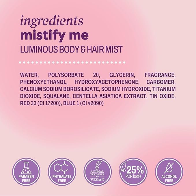 Onyx Professional Hydrating Shimmer Mist with Squalane & Cica, Amber Escape, 6.5 fl oz, 2pk - Shimmer Hair and Body Mist Creates a Radiant Glow with Lightweight Moisture