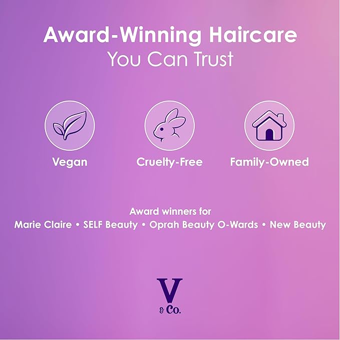 V&Co. Wave Babe Wavy Hair Shampoo, Sulfate Free & Paraben Free Hydrating Hair Care with Rice Protein & Peptides for Frizz Control & Wave Definition – 12 fl oz