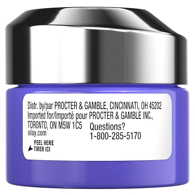 Olay Retinol 24 Face Moisturizer, Anti-Aging Night Cream for Women, Trial Size, Fragrance-Free, Non Greasy, Anti-Wrinkle, Smooth Fine Line, Tightening Skin Care, Peptides, Glycerin, 0.5Oz (Pack of 2)