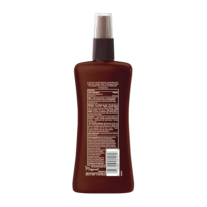 Hawaiian Tropic Sunscreen Protective Tanning Dry Oil Broad Spectrum Sun Care Sunscreen Spray - SPF 15, 8 Ounce, Sun
