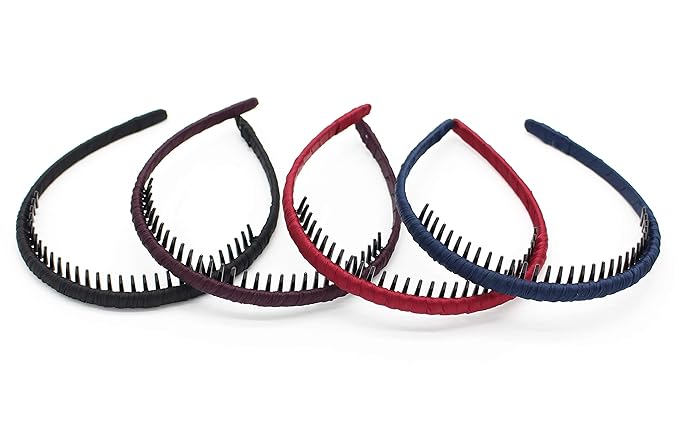 JOBAND Fashion Hair Bands for Women - Short Hair Headbands, Non-Slip, Resin Hair Accessories (4 Colors)