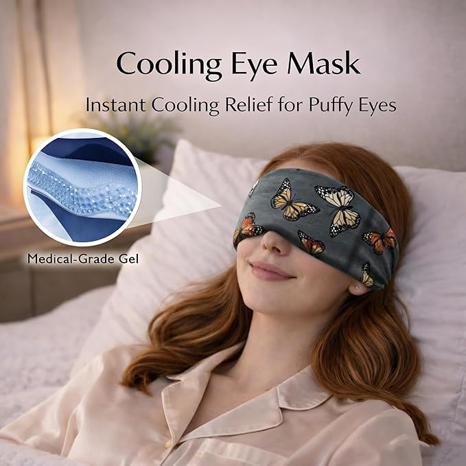Migraine Relief Cap - Cooling Headache Ice Pack Mask Headband - Cold Gel Head Hat Neck WrapEye Mask - Soothing Relief Products for Hangover, Stress & Tension - Thoughtful Gifts