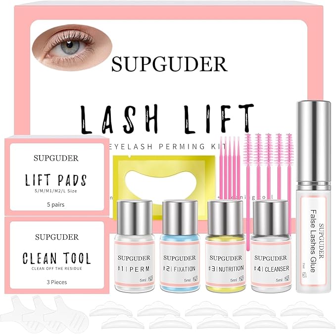 2026 Lash Lift kit Eyelash perm kit,SUPGUDER Professional Eyelash Curling Lash Extension Set,Lash Lifting Tools Suitable for Salon