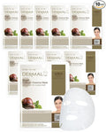 DERMAL Snail Collagen Essence Facial Mask Sheet 23g Pack of 10 - Skin Regenerating & Trouble Care for Acne Prone Skin, Daily Skin Treatment Solution Sheet Mask