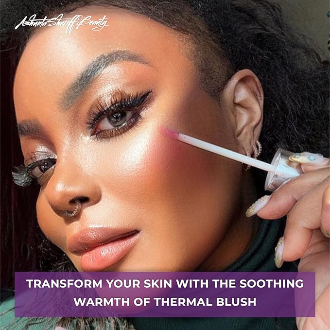 Thermal Blush Oil Serum - pH Reactive Liquid Cheek & Lip Stain - Natural & Clean Makeup for Every Skin Tone - Long Lasting for All-Day Wear - Vegan & Cruelty-Free