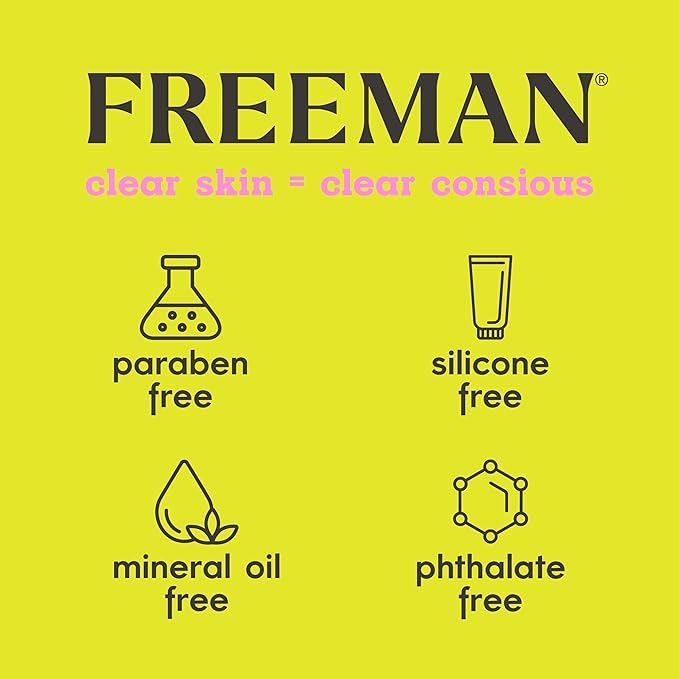 FREEMAN Pore Clearing Volcanic Ash Peel-Off Gel Facial Mask, Deep Cleansing, Removes Dirt From Pores, Not Over-Drying, Easy-to-use, For Men, 6 fl.oz./175 mL Tube
