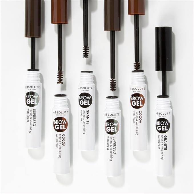 Absolute New York Waterproof Eyebrow Gel for Tinting and Volumizing Eyebrows (MEBG01 Granite)