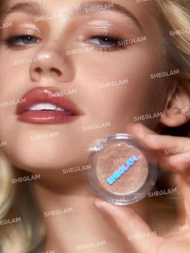 SHEGLAM Enigma Sparkly Eyeshadow Longwear Eyeshadow Single, High-Pigment Eye Shadow Compact, Smooth & Blendable Colors-Stunner