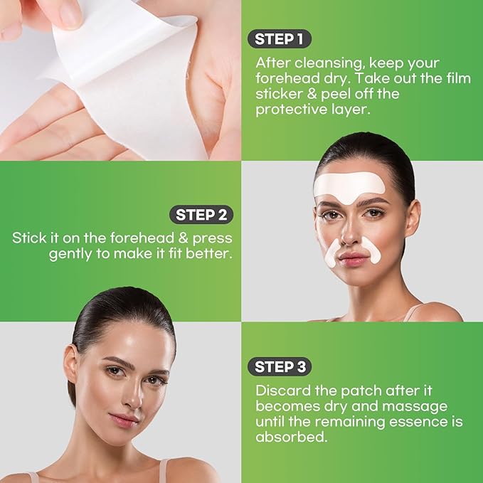 SILKDERMIS Forehead Wrinkle Patches 12Pcs, Smile Line Patches 24pcs with Aloe, Collagen, Vitamin E, Anti Wrinkle Patches, Anti Wrinkle Patches