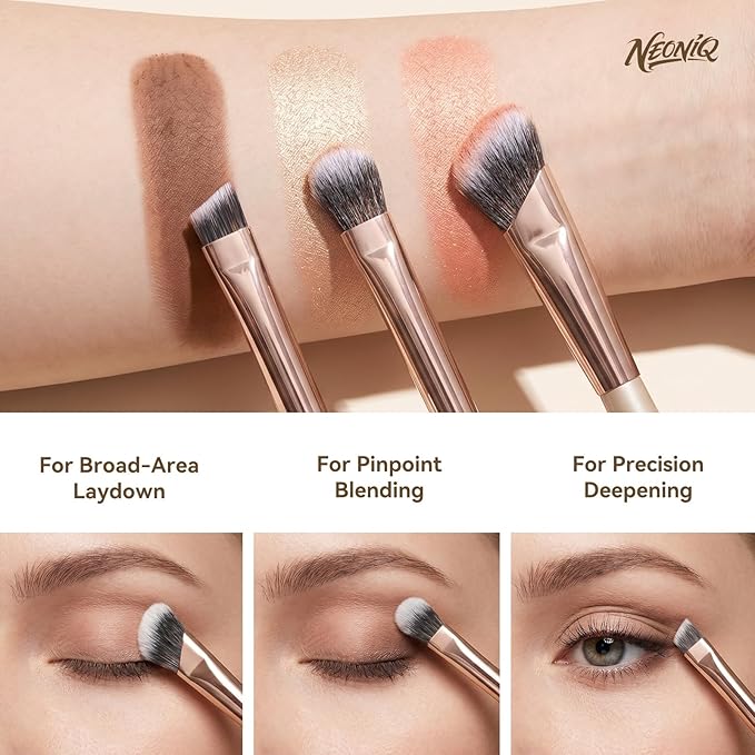 10 PCS Travel Makeup Brush Set With Bag, Makeup Brushes, Double-End Multi-functional Brushes for Foundation Powder Blush Eyeliner Eyeshadows, Professional Face Brush Set（Champagne Gold）