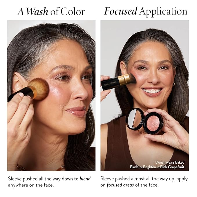LAURA GELLER NEW YORK Baked Starter Kit - Best of the Best Full Face Palette + Baked Balance-n-Brighten Powder Foundation + Retractable Angled Kabuki Brush Set (09 Toffee)