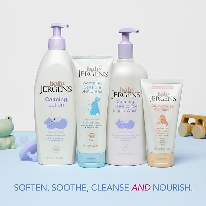 Jergens Baby Calming Head to Toe Liquid Baby Wash, Body Wash and Shampoo, Tear Free, 20 Fl Oz