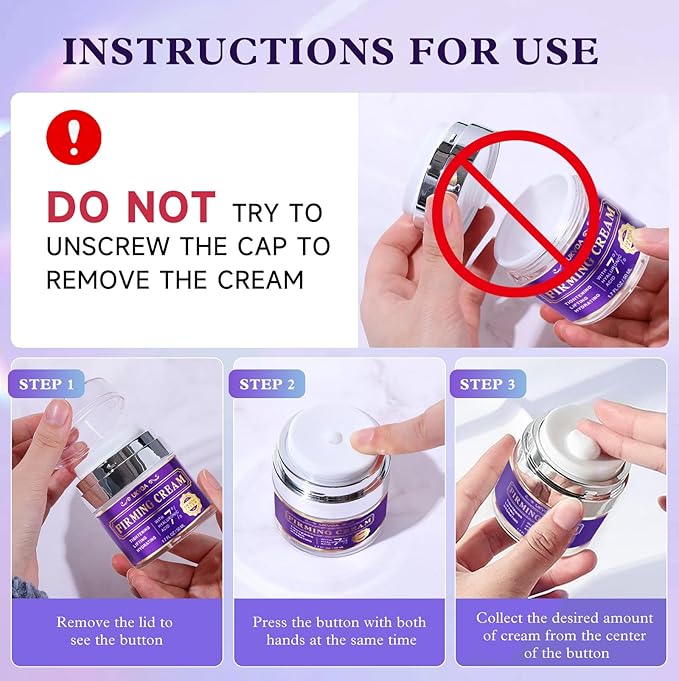 UKVOA Retinol Neck & Face Wrinkle Cream for Women, Neck Cream for Tightening and Firming, Anti Aging Skin Care with Collagen & Hyaluronic Acid, Instant Face Lift Cream 2-Pack