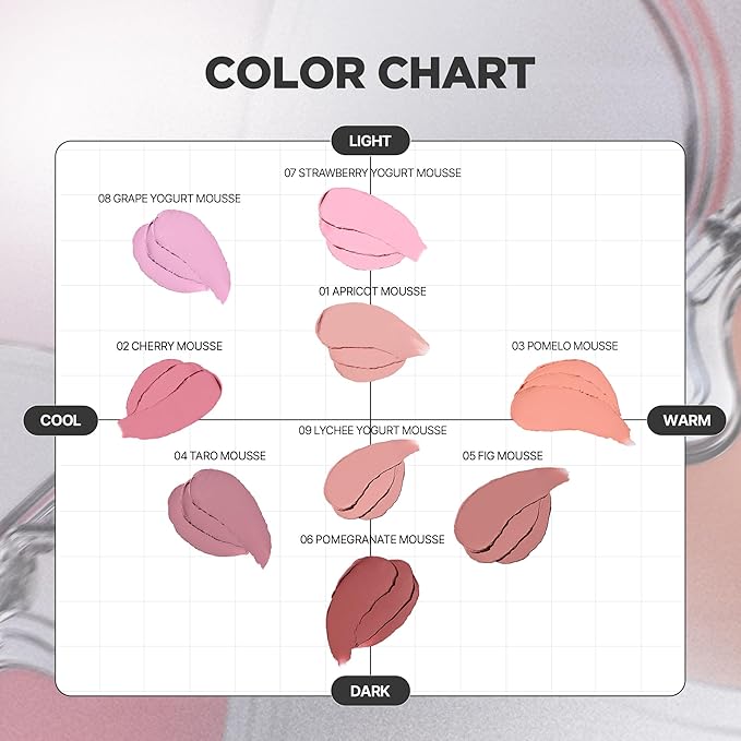 lilybyred Luv Beam Cheek Mousse | Heart-Shaped Korean Cream Blush, Airy Soft-Matte Texture, Soft-Focus & Pore-Blurring Finish, Seamless Buildable, Natural Flush, 0.13 oz. (06 Pomegranate Mousse)