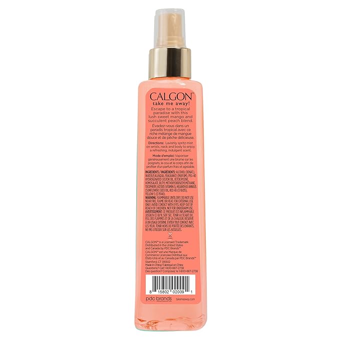 Calgon Take Me Away Mango Peach Paradise by Calgon Body Mist 8 oz Women