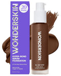 Wonderskin Hyper Bond All-Day Stay Serum Foundation – Waterproof, Transfer-Proof, 24HR Longwear Face Makeup with Niacinamide & Hyaluronic Acid – Lightweight, Natural Finish (Spark)