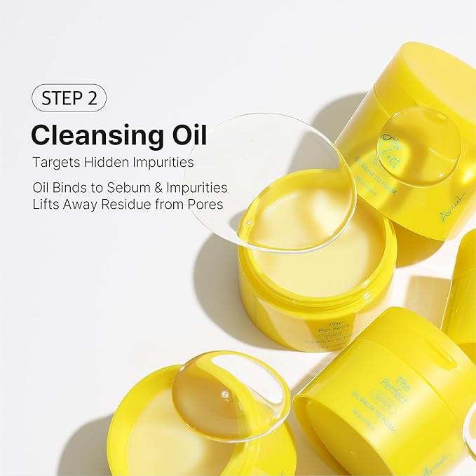 Ariul The Perfect Quick Oil Balm to Foam Cleanser – 3-in-1 Makeup Remover Cleansing Balm, Deep Pore Cleanser with Jojoba, Sunflower & Almond Oils, Korean Facial Cleanser (100g / 3.52 oz)