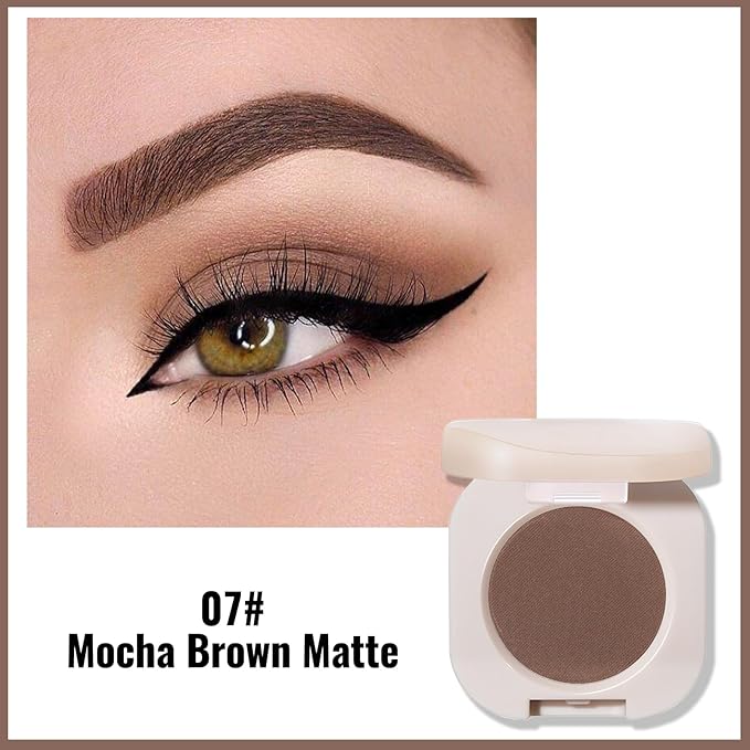 Erinde Mocha Brown Matte Single Eye Shadow Palette Makeup for Older Women, Natural Eyeshadow Powder for Blue, Green & Brown Eyes, High Pigment Blendable Long-Lasting Eye Shadow Sombras para Ojos, 07