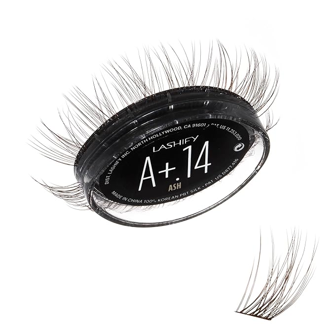 Lashify Amplify Plus+ 14mm Eyelash Extensions Refill in Ash Color, Easy DIY False Lashes for the Most Delicate, Natural and Long Lasting Look