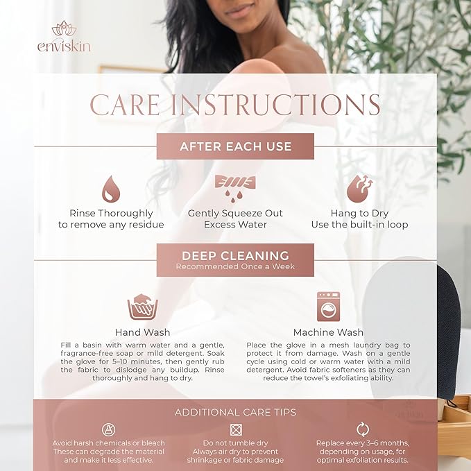 Dermaglow Deep Exfoliating Glove - Plant Based Body Exfoliator for Kerotosis Pilaris & Spray Tan Removal -Pink