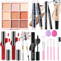 Makeup Set for Women, Basic Makeup Kit for Beginners & Professionals, Mini Makeup Set for Teens & Adults, Travel Make up Set for Girls, 9 Colors Eyeshadow Palette, Lip Gloss, Face & Eye Make up