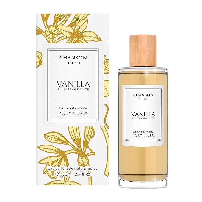 Chanson Vanilla Eau de Toilette 3.4 fl oz (Pack of 1), Notes of Pear, Sugar, and Vanilla, Women's Fragrance, Long Lasting, Everyday Fragrance, Travel Size
