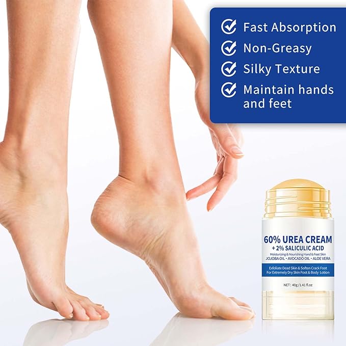 2Pcs Urea Foot Cream,Hydrating and Nourishing Foot Balm Stick,Foot Repair for Dry Skin and Rough Heels,Hands,Knees Skin Care Heel Treatment (Aloe Vera & Avocado, Scent B)
