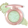 HOSAILY Holographic Light Green Glitter Eyeshadow, Multichrome Shimmer Color Shifting Single Eyeshadow, Chameleon Metallic Iridescent Eye Shadow Palette Bouncy Texture Fairy Highlighter Makeup #5