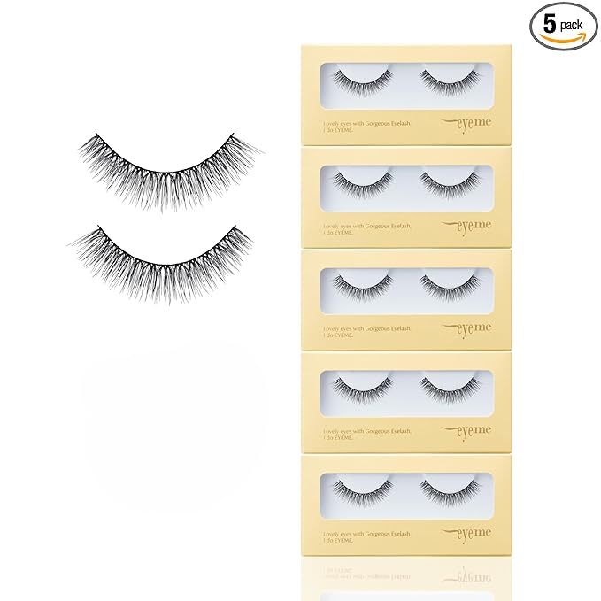 EYEME Eyelash NO.30 – 5 Set Pack, Premium False Eyelashes with Bold Flared Ends, Lightweight Cat Eye Lashes for a Deep & Defined Look, Easy to Apply & Comfortable, K-Beauty