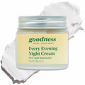 goodness Every Evening Night Cream for Face – Deep Hydration Moisturizer with Ceramides & Hyaluronic Acid – Rich Overnight Face Cream for Dry, Normal & Mature Skin