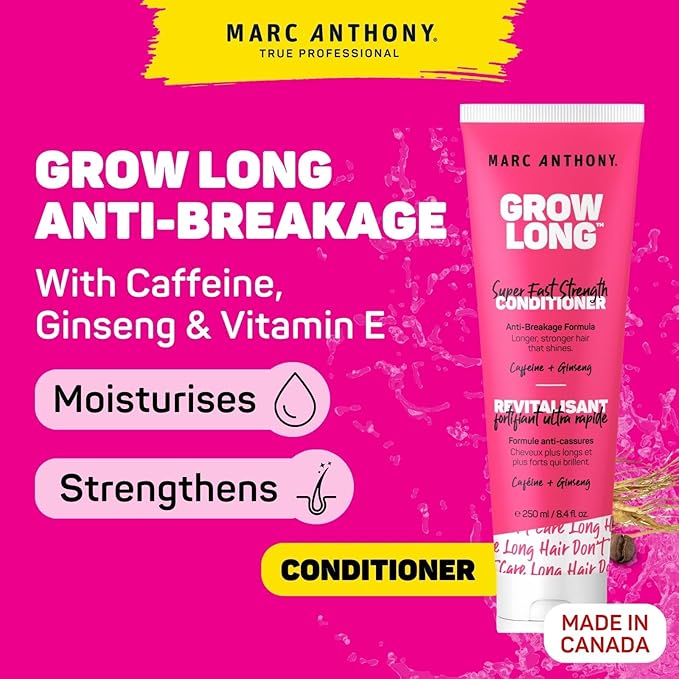 Marc Anthony Strengthening Grow Long Super Fast Strength Shampoo, 250 Ml (Pack of 2)