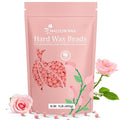 Mallowwax Hard Wax Beads, 1LB Pink Rose Wax Beans for Hair Removal, Waxing Beads Refill for Sensitive Skin, Perfect for Facial, Brazilian, Upper lip, Cheeks and Bikini Waxing at Home for Women Men