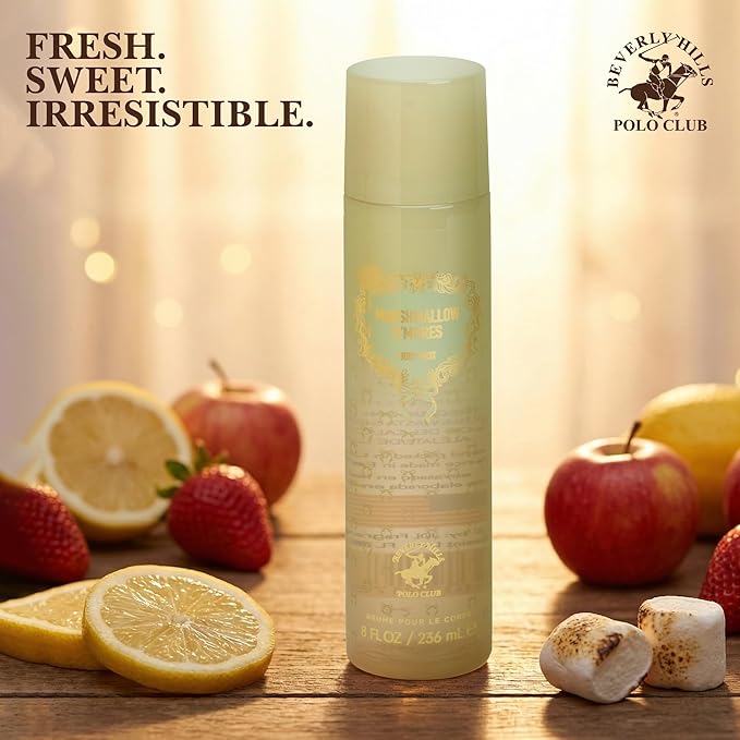 Beverly Hills Polo Club Marshmallow S'mores Body Mist for Women | Irresistible Gourmand Fragrance | Sweet Caramel & Vanilla | Long-Lasting 236ml