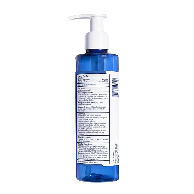 PanOxyl Acne Gel Wash, 2% Salicylic Acid, Moisturizes with Blue Algae and Aloe Vera, Mattifies with Zinc PCA, Nourishes Skin with Green Tea Extract and Betaine, with Allantoin, 6.5oz