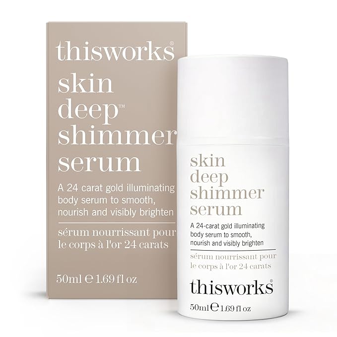 This Works Skin Deep Shimmer Serum – Brightening & Smoothing Skin Treatment with Vitamin A & Antioxidants – Indulgent Hydration for a Radiant, Youthful Glow – 50ml