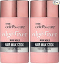 KISS COLORS & CARE Hair Wax Stick, 2.7 OZ (Sweet Peach) - Effortless Edge Styling, 24 Hour Hold, Non-Oily, Flake-Free, Biotin B7 & Shea Butter, Sleek Results, Tames Flyaways, Promotes Hair Growth