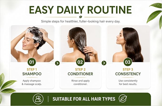 OLIVITA Hair Growth Shampoo and Conditioner Set for Thinning Hair — Biotin & Rosemary Thickening Formula for Fuller, Thicker-Looking Hair — Sulfate-Free Volumizing Hair Care for Women & Men