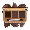 Boobeen Eyebrow Palette, 3 Colors Brow Powder Kit, Eye Brow Pomade with Double-ended Brush, Long-lasting Eye Makeup Kit, Sculpt & Define Eyebrows, for Beginners