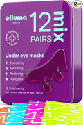 Under Eye Patches 12 Pairs of Themed Hydrogel Eye Gel Pads - For Puffy Eyes and Dark Circles, Under Eye Bags, Wrinkles - Mix Set | Energizing, Hydrating, Restoring, Hungover