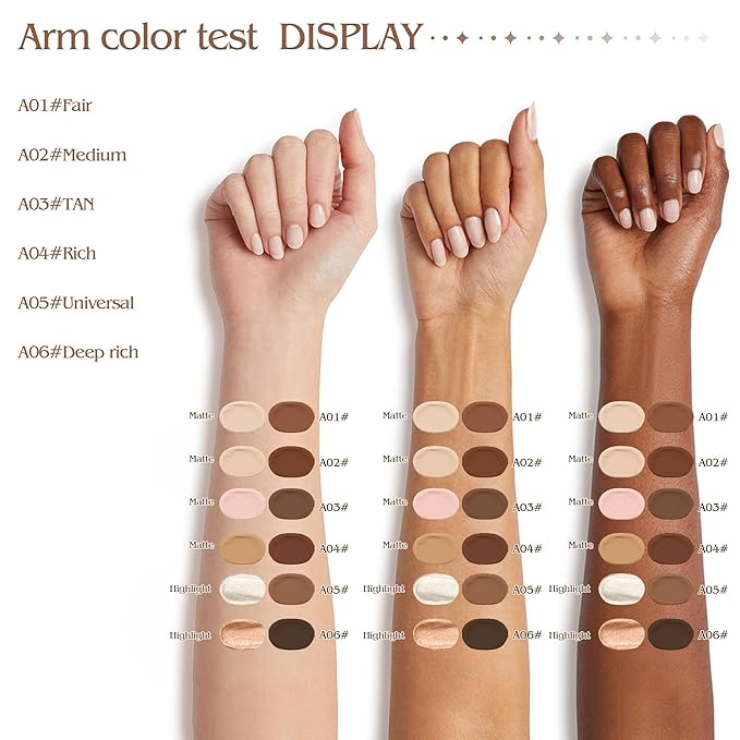 2Pcs Contour Highlighter Stick Set，2-in-1 Dual-Ended Cream Bronzer & Highlighter Sticks Pen for Face Body Contouring Makeup- Buildable，Waterproof, Easy to Apply Suitable for Beginners(01+02)