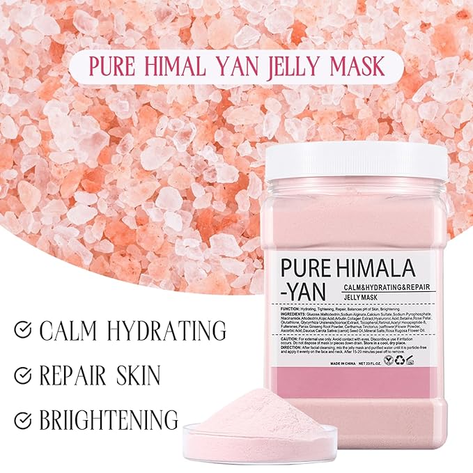 Jelly Masks for Facials Professional,Jelly Face Mask Skincare Hydrating,Jelly Masks Powder for Face Moisturizing,Smoothing,Deep Cleaning,Oil Contral,for All the Skin 23 Fl Oz(Pure Himale-Yan)
