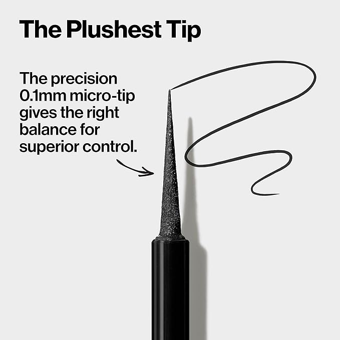 REVLON ColorStay Micro Easy Precision Liquid Eyeliner, Waterproof, Smudgeproof, Longwearing with Felt Tip Applicator, 301 Blackout, 2 pack
