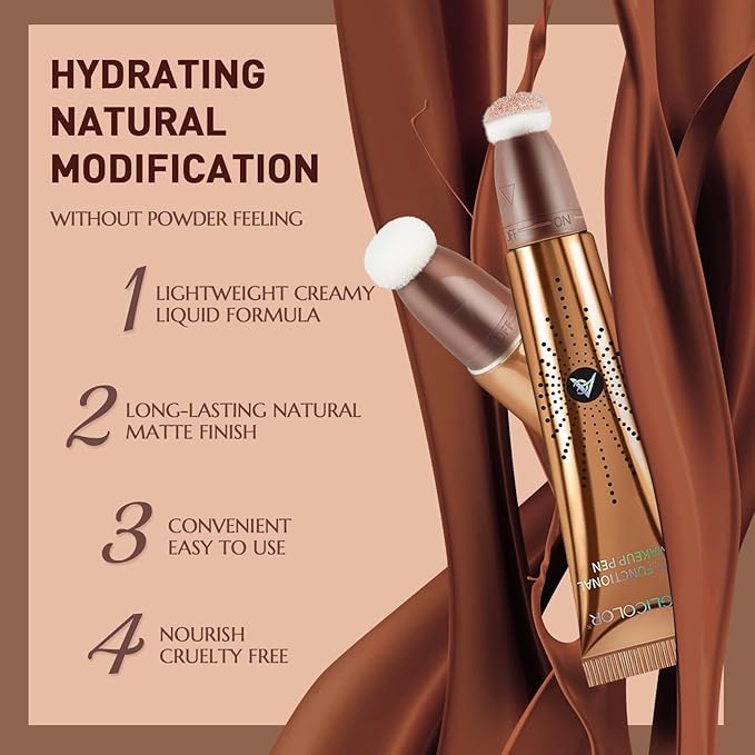 Anglicolor Contour Stick Beauty Wand, Liquid Contour Beauty Wand, Smooth, Lightweight, Liquid Bronzer Wand For A Naturally Sculpted Look, Vegan & Cruelty-Free (04#FAIR/LIGHT,12ML)