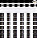 120Pcs 10g Amber Glass Jars Assortment Kit with Inner Liners and Black Lids, Spoons and blank labels for Storing Lip and Body Scrub, Lotion, Body Butter, Bath Salts