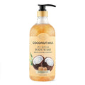 RIVER & ROWE Coconut Milk Exfoliating Body Wash – Hydrating Daily Cleanser with Coconut & Brown Sugar for a Warm, Comforting Skin Experience, Gentle Everyday Shower Gel for Women & Men, 33.8 Fl Oz
